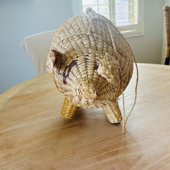 Babe Bag Wicker Pig Basket Bag Large Capacity Opens At Rear - Picture 3 of 9